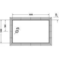 Duravit Tempano Duschwanne, Rechteck, Acryl, 1600x1000mm, 720209000000001