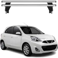 Menabo Dachträger Grundtäger für Nissan Micra 2017-2025 50kg Alu Silber 2 tlg