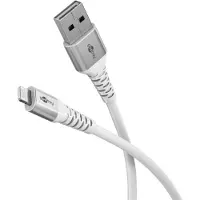 Goobay Lightning auf USB-A Supersoftes Textilkabel mit Metallsteckern, 2 m