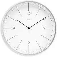 Hama Sardinia, Wand, Quarzuhr, Kreis, Grau, Weiß, Kunststoff, Glas
