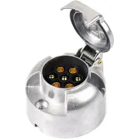 Amio Parksteckdose Aluminium 7-polig 12/24V Modell 01257