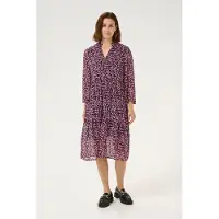 Kaffe Midikleid "Damen Kleid KAsilja", Damen, Gr. 36, N-Gr, bunt (sun, dried brush print), Obermaterial: 100% Polyester PES., Kleider Midikleid