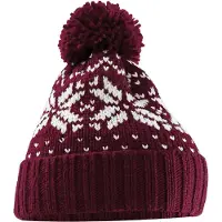 Beechfield - "Snowstar" Mütze für Herren/Damen Unisex (Burgunderrot/Weiß)