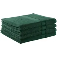 BETTWARENSHOP Handtuch Serie Essential Duschtuch 4er Pack 70x140 cm | tanne - grün