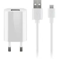 Goobay Micro USB-Ladeset 1 A, Netzteil mit Micro USB Kabel 1m (Weiß)