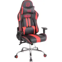 CLP Gaming Bürostuhl Limit XM Kunstleder mit Massagefunktion schwarz/rot