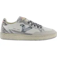 Victoria für Damen. 8806109 Smash Animal Mix Grau Leder Turnschuhe (37), 1 bis 3 cm, Schnürsenkel, Lässig
