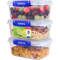 Sistema KLIP IT PLUS Frischhaltedosen Set | 1 l rechteckig | auslaufsicherestape