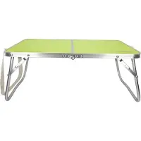 OEM Klappbarer Tisch 60x40x26cm grün Metallrahmen Holzplatte