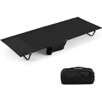 Northix Ultraleichtes Campingbett mit Seitentasche, 193x70x18 cm