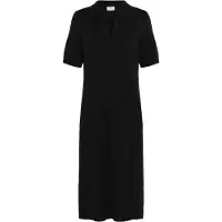 Kaffe Midikleid "Damen Kleid KAlizza", Damen, Gr. M, N-Gr, schwarz (schwarz deep), Obermaterial: 80% Viskose CV. 20% Nylon NY., Kleider Midikleid
