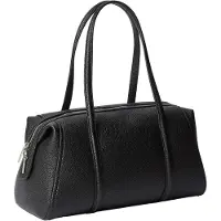 Calvin Klein Handtasche Emblem Hw Pebble Doctor Shoulder LV04F3614G Schwarz