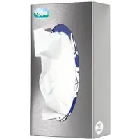Proregal Robuster Wandspender für Handschuhe 1-Fach | HxBxT 25x13x8cm | Edelstahl | Silber | Spender Handschuhspender