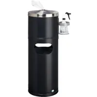 Proregal Desinfektionsstation Für Papiertücher Mit Flaschenhalter Inneneinsatz 32 Liter HxBxT 90 x 46 x 35 cm Verzinkter Stahl Anthrazit