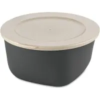 Koziol Frischhaltedose CONNECT BOX 2 mit Deckel, 2 Liter, Moderne Brotdose zum luftdichten Aufbewahren von Brot oder auch Käse, Farbe: dunkelgrau