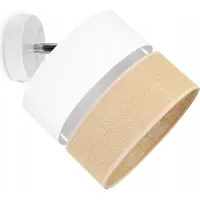 Light11 HOME Deckenleuchte, Wandleuchte, Jute-Lampenschirm, 20 Cm, Weiss