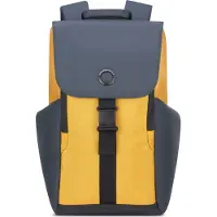 Delsey PARIS Freizeitrucksack Rucksack mit Laptopfach Securflap Backpack 20,78L Yellow gelb blau