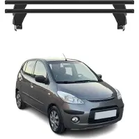 Menabo Dachträger Grundtäger für Hyundai i10 2007-2013 50kg Alu Schwarz 2 tlg