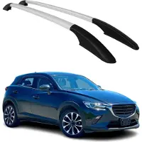 Omtec Aluminium Dachreling Relingträger für Mazda CX-3 2015-2025 Silber 2x