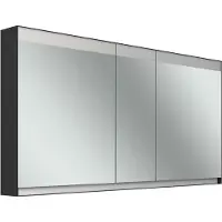 Schneider FILO HCL Spiegelschrank, Unterputz, Lichtband oben, 1495x147x759mm, 3 Türen, 2 Steckdosen