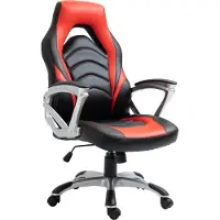 CLP Gaming Bürostuhl Foxton Kunstleder höhenverstellbar und drehbar schwarz/rot