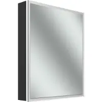 Schneider GLOW D2W Spiegelschrank, eine Tür 60cm, Anschlag rechts, 613x136x736mm, rundum Beleuchtung, Dim2Warm, 218.061.02.44