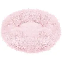 Springos Plüsch Hundebett Katzenbett Hundekissen Hundekorb Schlafplatz Ø 80 cm - Puderrosa