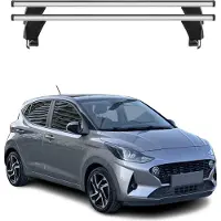 Omac Menabo Dachträger Grundtäger für Hyundai i10 2019-2025 50kg Alu Silber 2 tlg