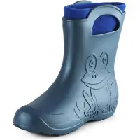 Ladeheid Damen federleichte Eva Gummistiefel Regenschuhe gefüttert LA-CA-12 (Metallisches Blau-2, 38/39 EU)