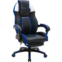 CLP Bürostuhl Clovis Kunstleder | Farbe schwarz/blau
