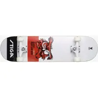 Stiga Skateboard Eule 8.0, Weiß/Schwarz/Rot