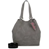 Fritzi aus Preußen Schultertasche Joy01 Rub Shopper Rock grau