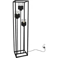 Light11 HOME Stehleuchte, Metallschirm, Schwarz, 130 cm