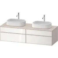 Duravit Zencha Konsolenwaschtischunterbau, 1600x550mm, 2 Auszüge, 2 Schubkästen, 2 Ausschnitte, ZE4825, ZE4825B64830000
