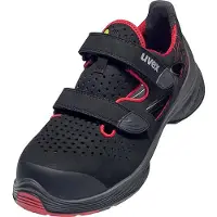Uvex 1 G2 Sicherheitsschuh S1P Sandalen gelocht schwarz/pink 51 - 6836351 - schwarz/pink
