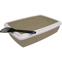 Aimé Katzentoilette mit Rand und Schaufel – Lila – 44 x 34 x 11 cm