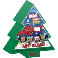 Funko POP! Marvel Holiday 2022 Pocket POP! Vinyl Schlüsselanhänger 4er-Pack Tree Holiday Box 4 cm Special Edition Glows Diamond Special Edition