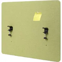 Mendler Akustik-Tischtrennwand HWC-G75, Büro-Sichtschutz Schreibtisch Pinnwand, doppelwandig Stoff/Textil - 60x75cm grün