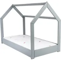 Velinda Matratzenset STANDARD + Hochbett 160x80cm grau