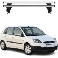 Menabo Dachträger Grundtäger für Ford Fiesta 2002-2008 5tür 50kg Alu Silber 2x