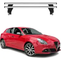 Menabo Dachträger Grundtäger für Alfa Romeo Giulietta 2010-2020 50kg Alu Grau 2x
