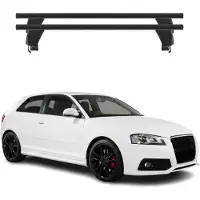Omac Menabo Dachträger Grundtäger für Audi A3 8P 3tür 2003-2012 50kg Alu Schwarz 2x
