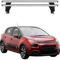 Omac Menabo Dachträger Grundtäger für Citroen C3 2016-2024 50kg Alu Silber 2 tlg