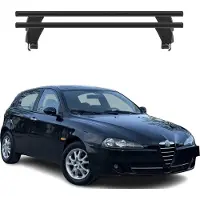 Menabo Dachträger Grundtäger für Alfa Romeo 147 3tür 2000-2010 50kg Alu Schwarz