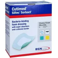+ Prisoma GmbH Cutimed Siltec Sorbact PolyurethanVerb.7,5x7,5 cm 10 St