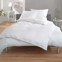 Lorena Mako-Satin Bettwäsche Toscana 10 mm Streifen Kissenbezug einzeln 40x80 cm - weiß