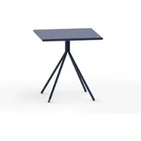 Vermobil Twist Gartentisch Metall Dreibein Kobaltblau 70 x 70 cm Rechteckig