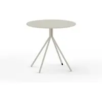 Vermobil Twist Gartentisch Metall Dreibein Perlweiß Ø 80 cm Rund