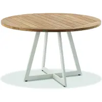Niehoff Milan Gartentisch Ø125cm Aluminium/Teak Sand G260-062-125