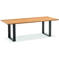 Niehoff - Teak-Gartentisch Noah - Aluminium 220 x 95 cm Teak geölt Profilkufe